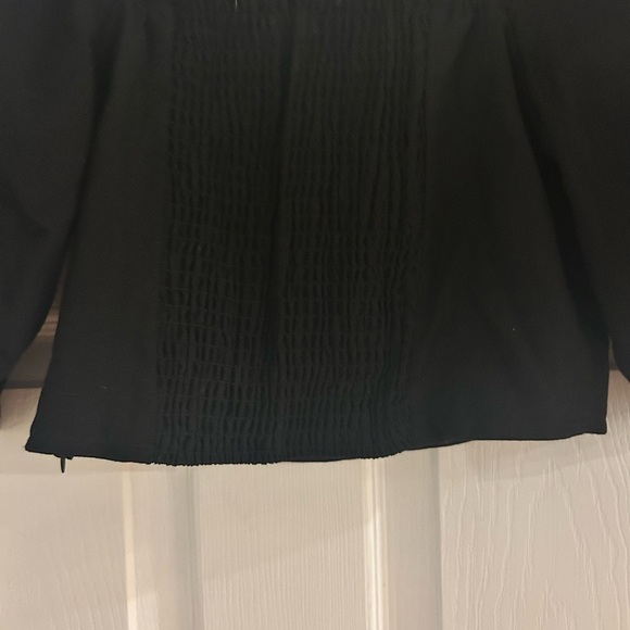 Francesca’s Collections Mi Ami Black Crop Balloon Sleeve Top Size Small NEW - Picture 12 of 14